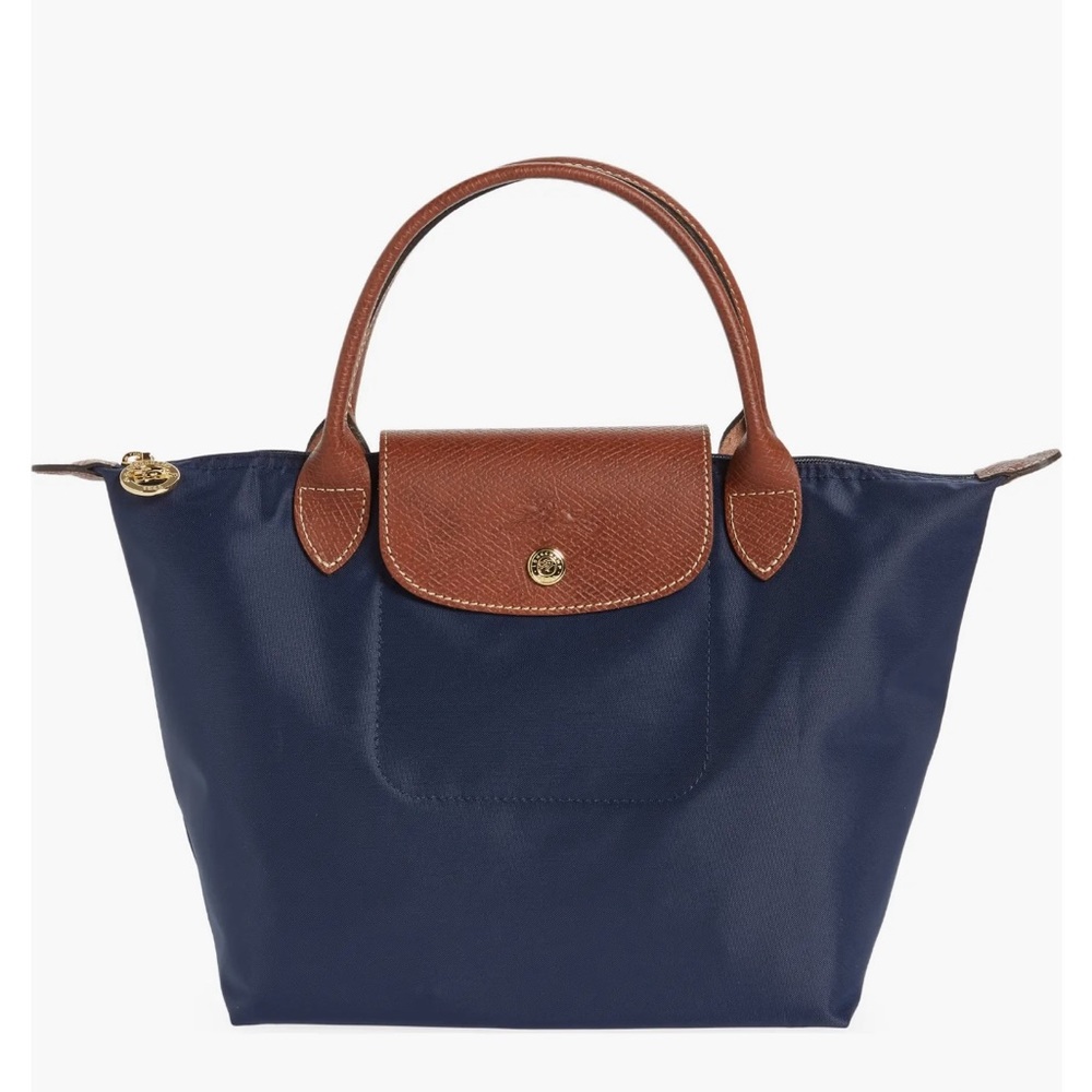 Longchamp Small Le Pliage Original Top Handle Bag in Marine (Navy) NEW